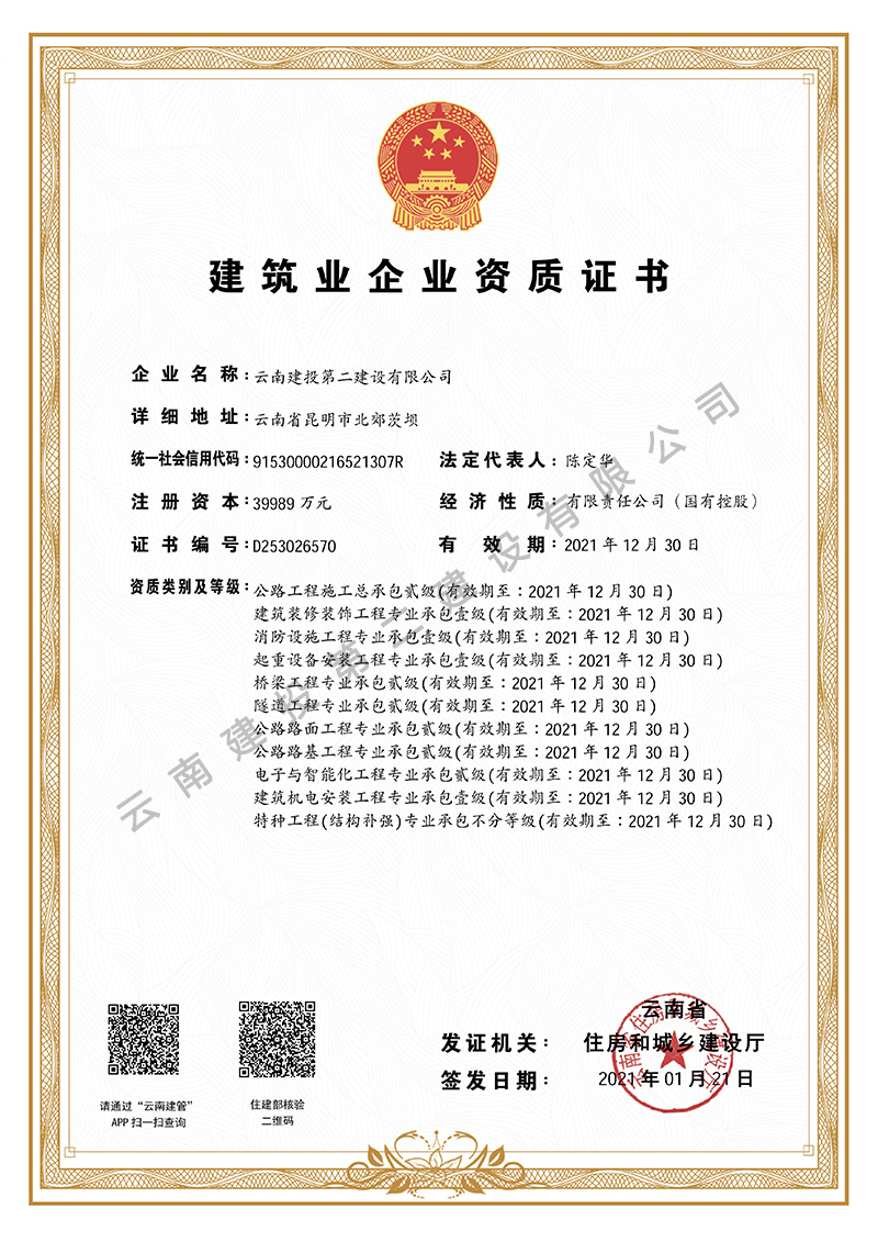 建筑業(yè)企業(yè)資質(zhì)證書(shū)廳級(jí)